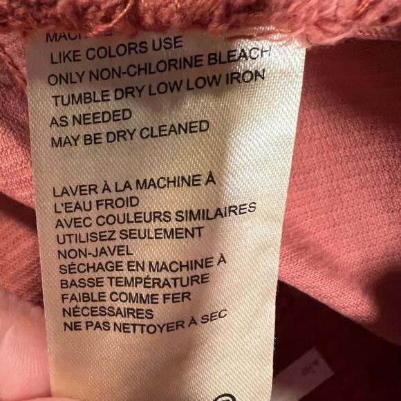 NWT Free People Ray Corduroy Mini Skirt Women's Size 0 Coral Button-Front Cotton - Picture 9 of 10